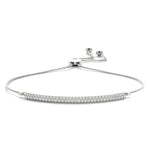 Natural Diamond Double Row Bolo Bracelet