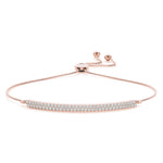 Natural Diamond Double Row Bolo Bracelet