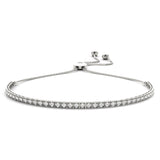 Natural Diamond Bolo Adjustable Tennis Bracelet