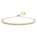 Natural Diamond Bolo Adjustable Tennis Bracelet