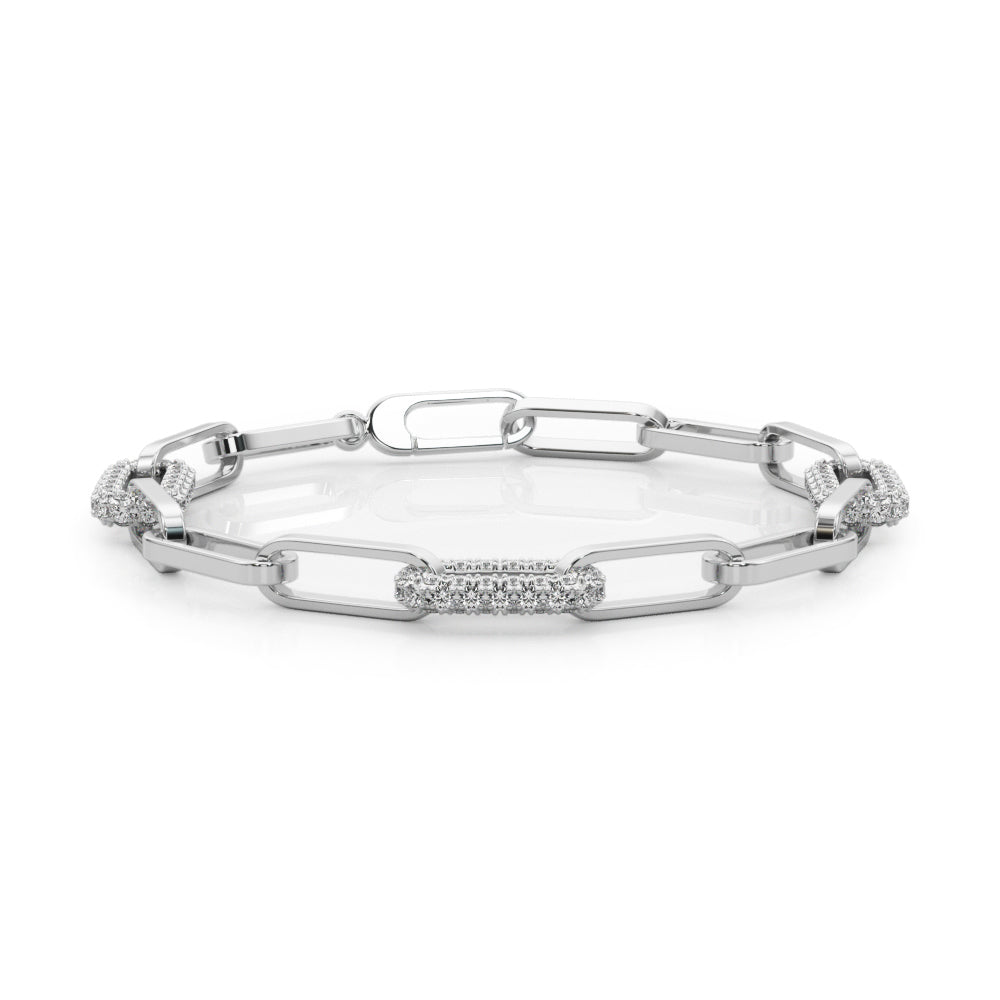Lab Grown Diamond Chain Link Fashion Bracelet