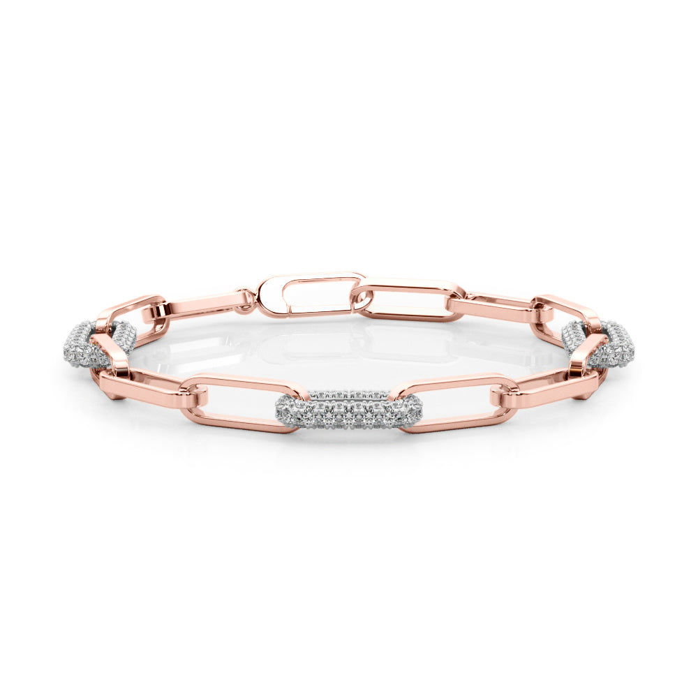 Lab Grown Diamond Chain Link Fashion Bracelet