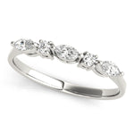 Lab Grown Diamond Alternating Round & Marquise Wedding Band