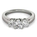 3-Stone Round Engagement Ring