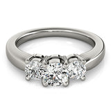 Lab Grown 3-Stone Round Engagement Ring