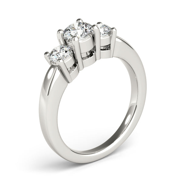 Lab Grown 3-Stone Round Engagement Ring