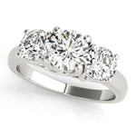 Lab Grown Diamond 3-Stone Trellis Engagement Ring