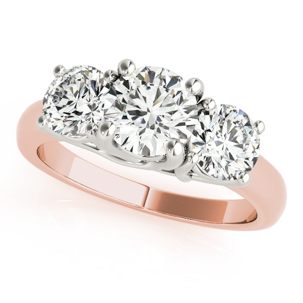 Lab Grown Diamond 3-Stone Trellis Engagement Ring
