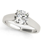 Lab Grown Diamond Round Trellis Solitaire Engagement Ring