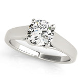 Lab Grown Diamond Round Trellis Solitaire Engagement Ring