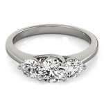 Lab Grown 3-Stone Trellis Engagement Ring