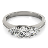 Lab Grown 3-Stone Trellis Engagement Ring