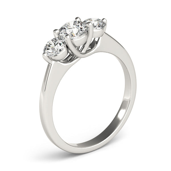 Lab Grown 3-Stone Trellis Engagement Ring