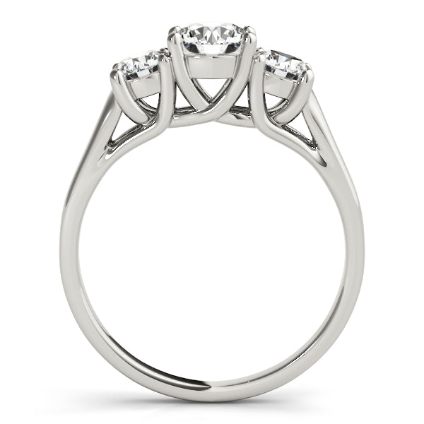 Lab Grown 3-Stone Round Trellis Engagement Ring