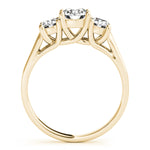 Lab Grown 3-Stone Round Trellis Engagement Ring