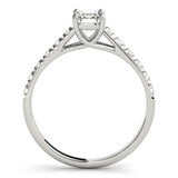 Single Row Trellis Prong Set Engagement Ring
