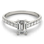 Single Row Trellis Prong Set Engagement Ring