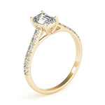 Single Row Trellis Prong Set Engagement Ring