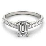 Lab Grown Single Row Trellis Prong Set Engagement Ring