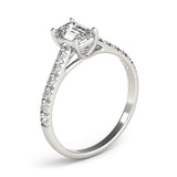 Single Row Trellis Prong Set Engagement Ring
