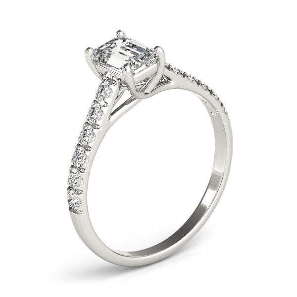 Single Row Trellis Prong Set Engagement Ring