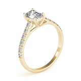 Lab Grown Single Row Trellis Prong Set Engagement Ring