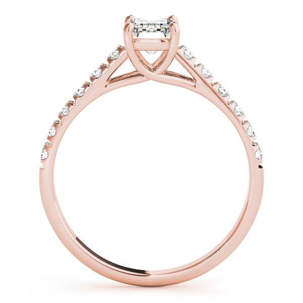 Lab Grown Single Row Trellis Prong Set Engagement Ring