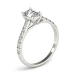 Lab Grown Single Row Trellis Prong Set Engagement Ring