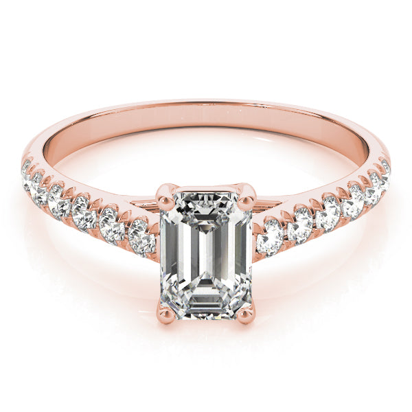 Lab Grown Single Row Trellis Prong Set Engagement Ring