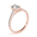 Lab Grown Single Row Trellis Prong Set Engagement Ring