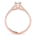 Lab Grown Single Row Trellis Prong Set Engagement Ring