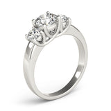 3-Stone Trellis Engagement Rings