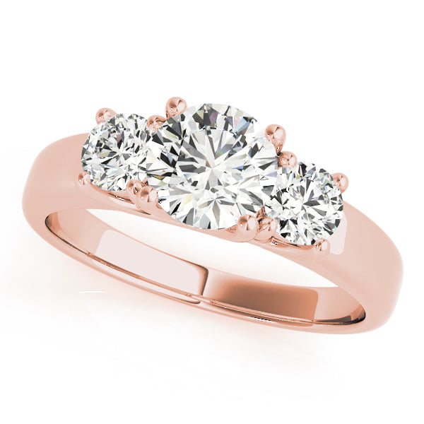 3-Stone Trellis Engagement Rings