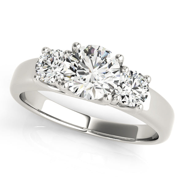 3-Stone Trellis Engagement Rings