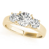 3-Stone Trellis Engagement Rings