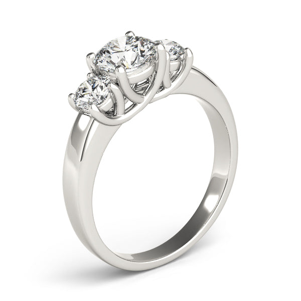 3-Stone Trellis Engagement Rings