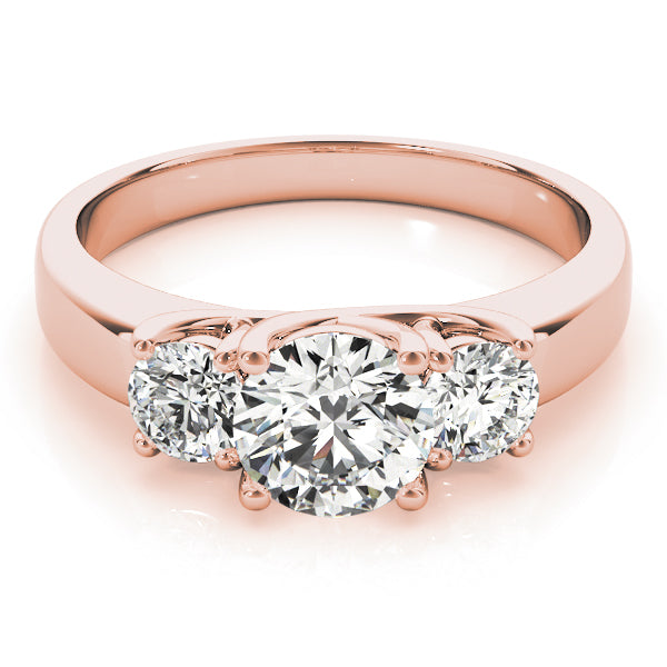 3-Stone Trellis Engagement Rings
