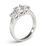 3-Stone Prong Set Trellis Engagement Ring