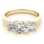 Lab Grown 3-Stone Prong Set Trellis Engagement Ring