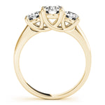 3-Stone Prong Set Trellis Engagement Ring