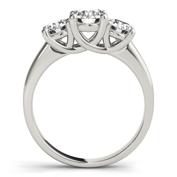 Lab Grown 3-Stone Prong Set Trellis Engagement Ring