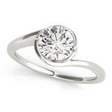 Solitaire Bypass Engagement Ring