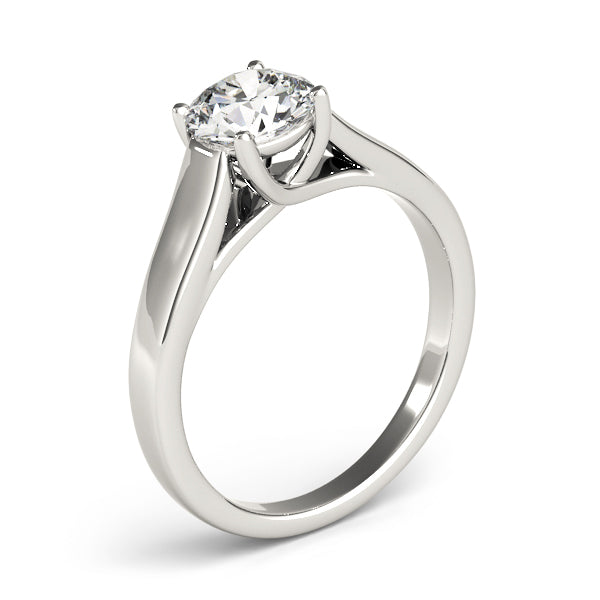 Lab Grown Solitaire Trellis Engagement Ring