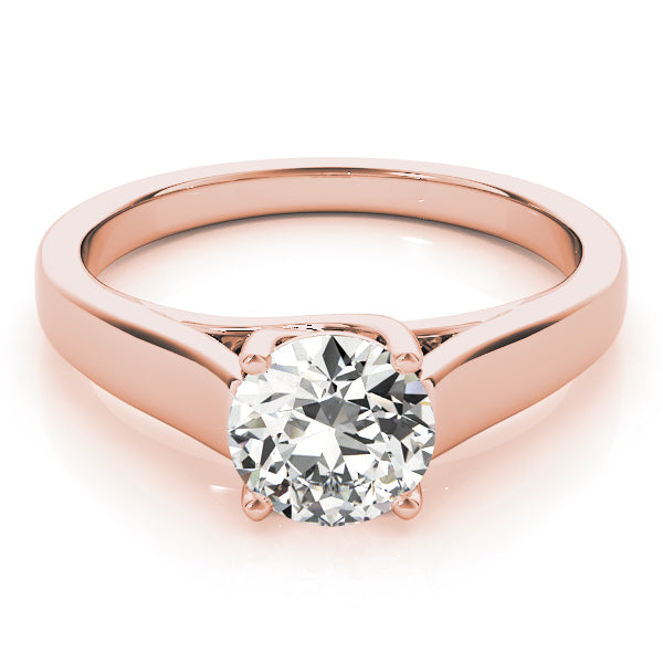 Lab Grown Solitaire Trellis Engagement Ring