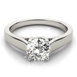 Lab Grown Solitaire Trellis Engagement Ring