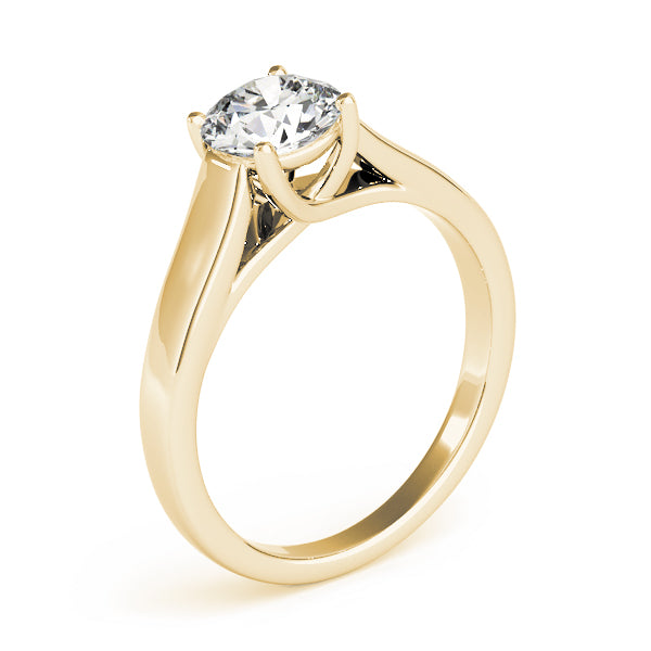 Lab Grown Solitaire Trellis Engagement Ring