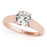 Natural Diamond Solitaire Trellis Engagement Ring