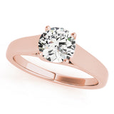 Natural Diamond Solitaire Trellis Engagement Ring
