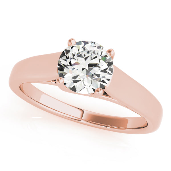Natural Diamond Solitaire Trellis Engagement Ring