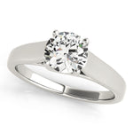 Natural Diamond Solitaire Trellis Engagement Ring